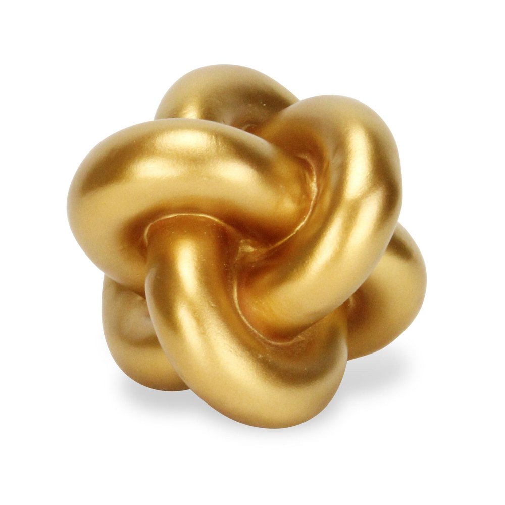 5" Gold Resin Knot Tabletop Sculpture