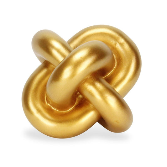 5" Gold Resin Knot Tabletop Sculpture