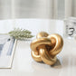 5" Gold Resin Knot Tabletop Sculpture