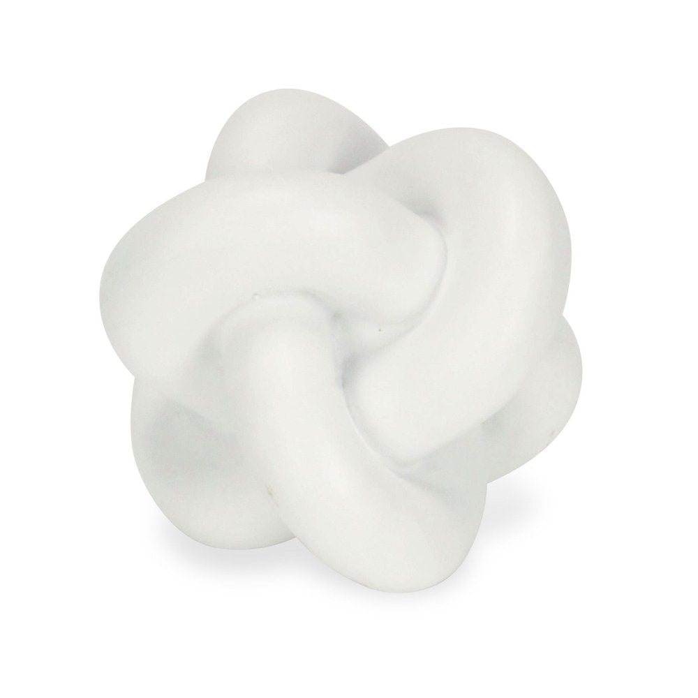 5" White Resin Knot Tabletop Sculpture