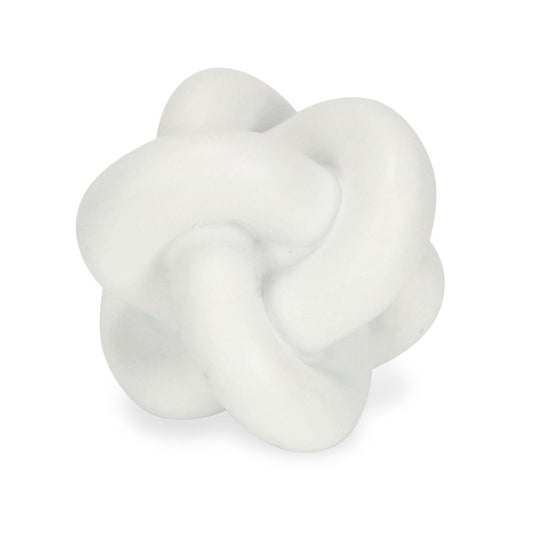 5" White Resin Knot Tabletop Sculpture