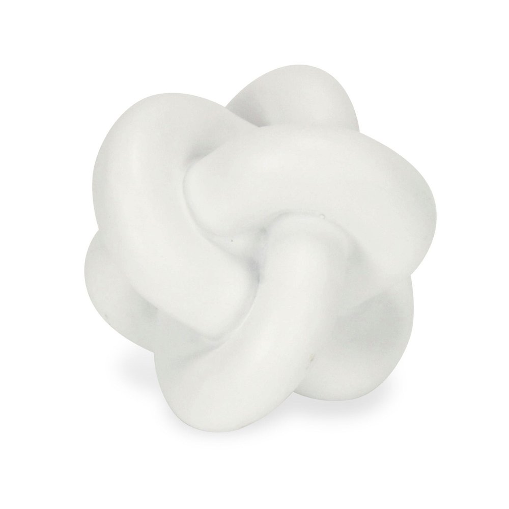 5" White Resin Knot Tabletop Sculpture