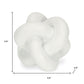 5" White Resin Knot Tabletop Sculpture