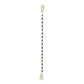 36" Blue Natural And White Wood Hand Painted Decorative Tassel