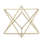 7" Gold Metal Open Geometric Tabletop Sculpture