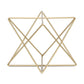 7" Gold Metal Open Geometric Tabletop Sculpture