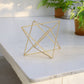 7" Gold Metal Open Geometric Tabletop Sculpture