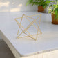 7" Gold Metal Open Geometric Tabletop Sculpture