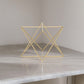 7" Gold Metal Open Geometric Tabletop Sculpture