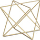 7" Gold Metal Open Geometric Tabletop Sculpture
