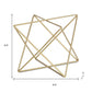 7" Gold Metal Open Geometric Tabletop Sculpture