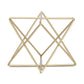 6" Gold Metal Open Geometric Tabletop Sculpture