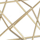 6" Gold Metal Open Geometric Tabletop Sculpture