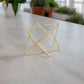 6" Gold Metal Open Geometric Tabletop Sculpture