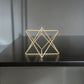 6" Gold Metal Open Geometric Tabletop Sculpture