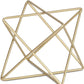 6" Gold Metal Open Geometric Tabletop Sculpture