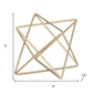 6" Gold Metal Open Geometric Tabletop Sculpture