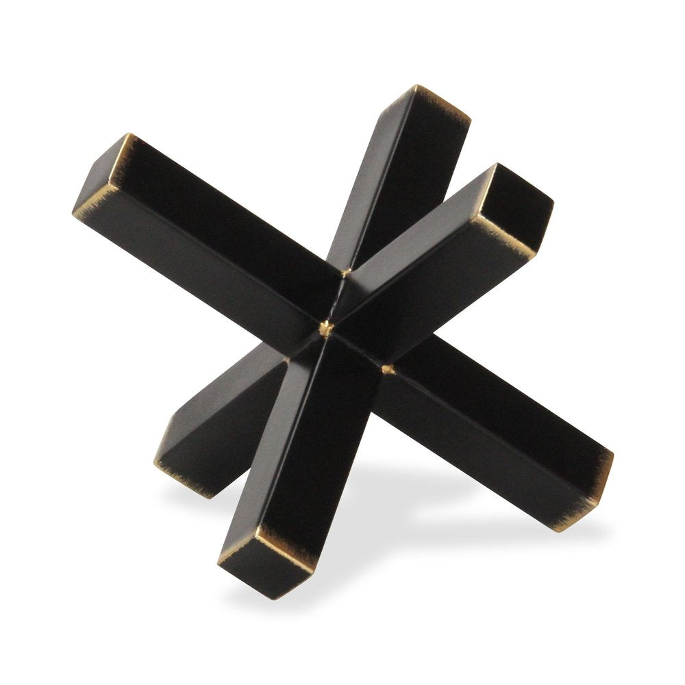 8" Black Metal Hand Painted Decorative Jack