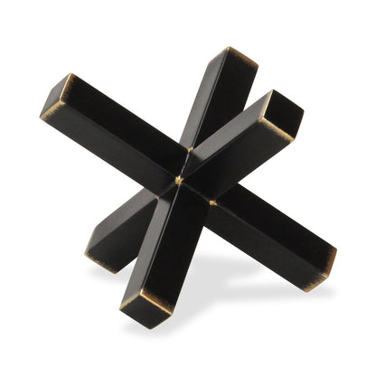 8" Black Metal Hand Painted Decorative Jack