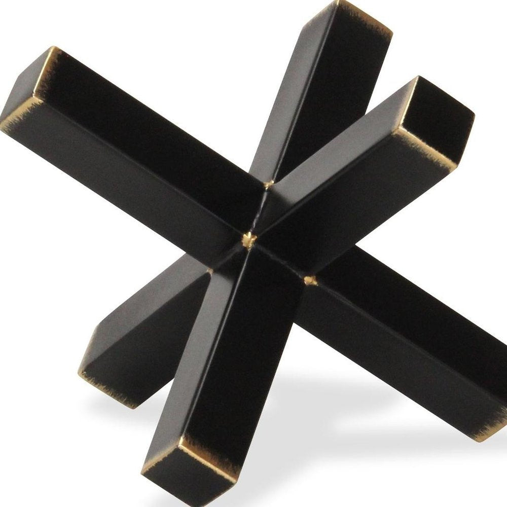 8" Black Metal Hand Painted Decorative Jack