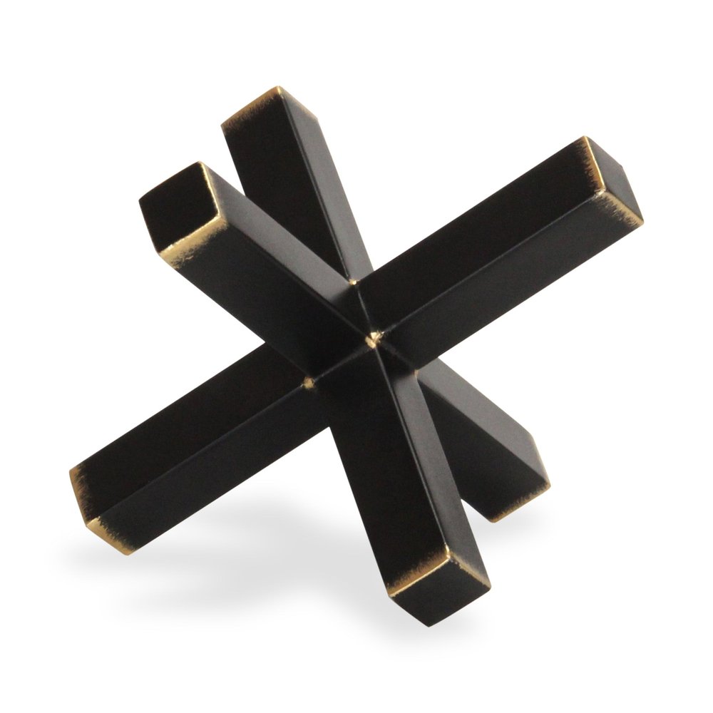 8" Black Metal Hand Painted Decorative Jack