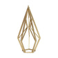 14" Gold Metal Open Geometric Tabletop Sculpture
