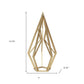 14" Gold Metal Open Geometric Tabletop Sculpture