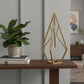 14" Gold Metal Open Geometric Tabletop Sculpture