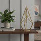 14" Gold Metal Open Geometric Tabletop Sculpture