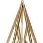 14" Gold Metal Open Geometric Tabletop Sculpture