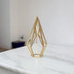 14" Gold Metal Open Geometric Tabletop Sculpture