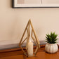 10" Gold Metal Open Geometric Tabletop Sculpture