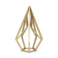 10" Gold Metal Open Geometric Tabletop Sculpture