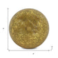 6" Gold Paper Mache Hand Painted Orb Decorative Orb