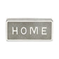 4" Gray And White Metal Home Hand Painted Tabletop Sign