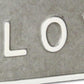 4" Gray And White Galvanized Metal Love Hand Painted Tabletop Sign