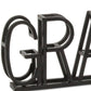 17" Black Metal Grateful Tabletop Sign
