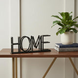11" Black Metal Home Tabletop Sign
