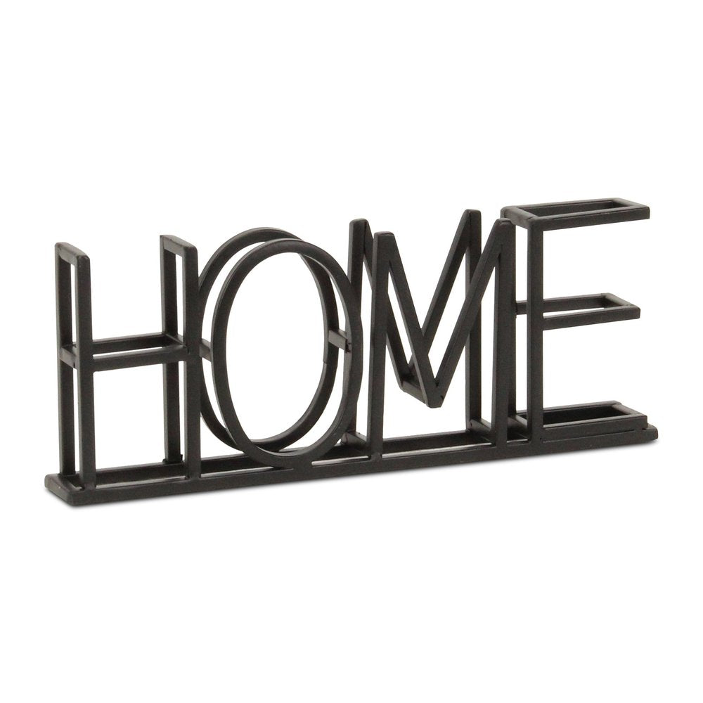 11" Black Metal Home Tabletop Sign