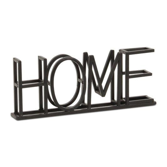 11" Black Metal Home Tabletop Sign