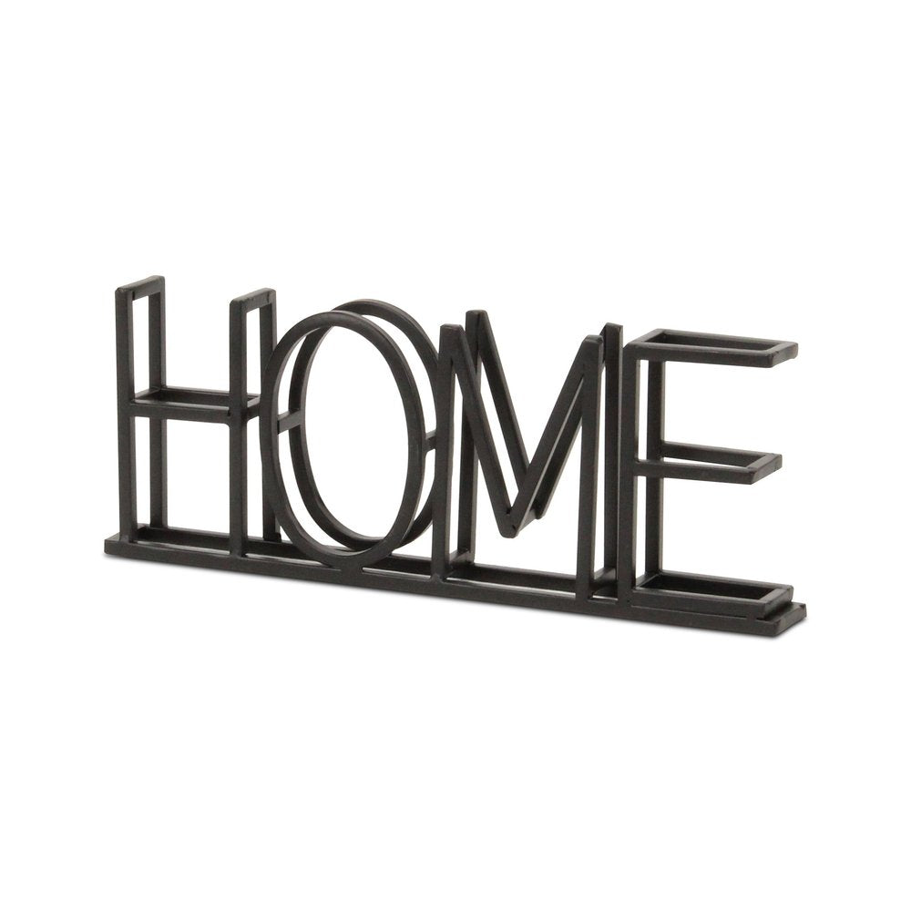 11" Black Metal Home Tabletop Sign