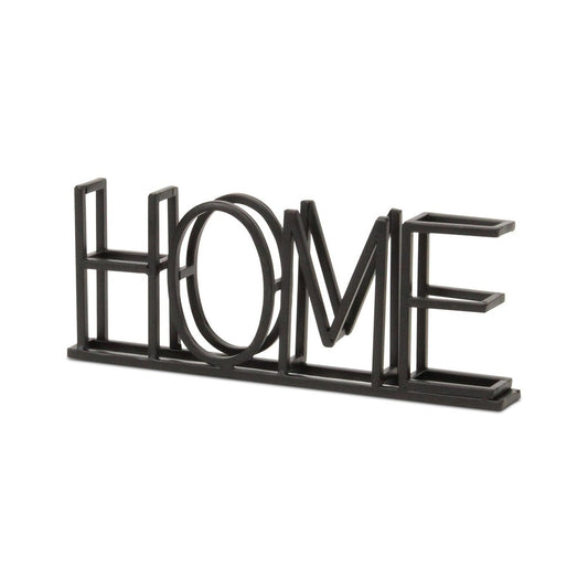 11" Black Metal Home Tabletop Sign