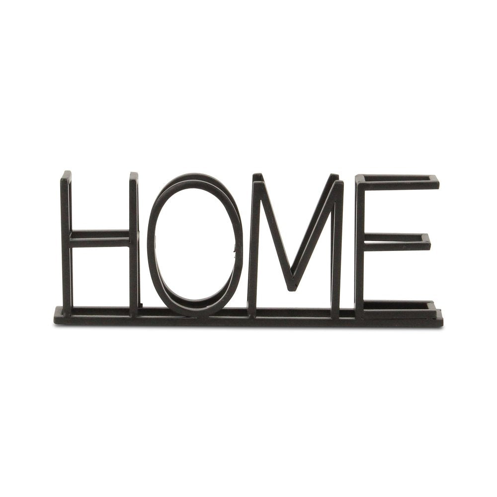 11" Black Metal Home Tabletop Sign
