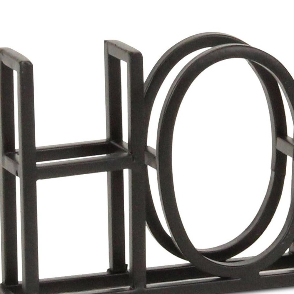 11" Black Metal Home Tabletop Sign