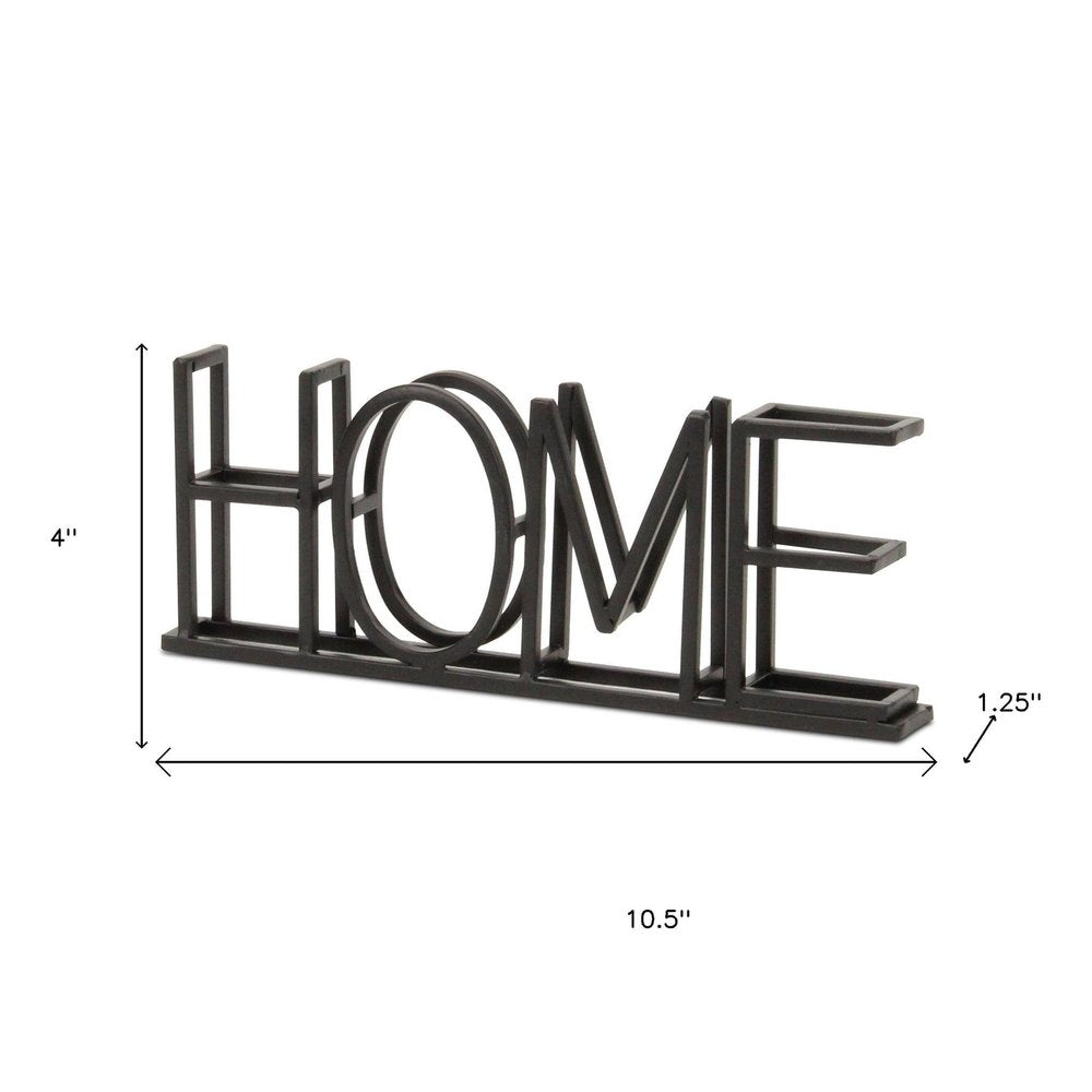 11" Black Metal Home Tabletop Sign