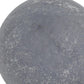 6" Silver Paper Mache Hand Painted Orb Decorative Orb