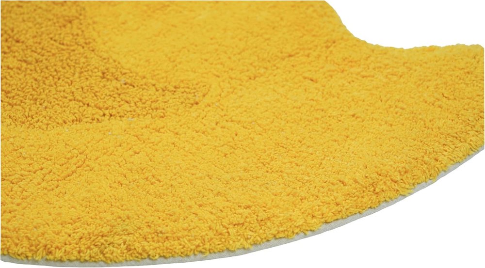 25" Yellow Cotton Rubber Duckie Youthful Bath Rug