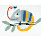 32" White And Yellow Cotton Chameleon Youthful Bath Rug