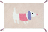 32" Pink And Purple Cotton Dog Youthful Bath Rug