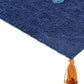 32" Blue Orange And White Cotton Dog Youthful Bath Rug